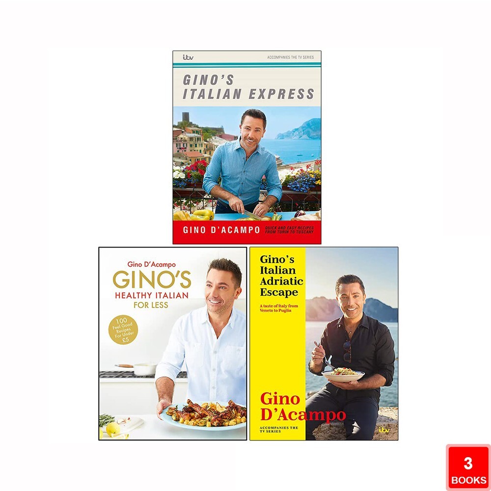 Gino D'Acampo 3 Books Collection Set Gino's Italian Express, Gino's Healthy Ital
