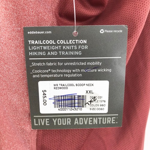 NWT Women's Eddie Bauer Sz 2XL Trailcool Collection Performance T-Shirt Stretch - Picture 9 of 11