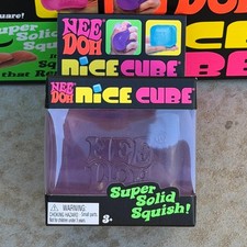 Nee Doh Nice Cube - Super Solid Squish Purple