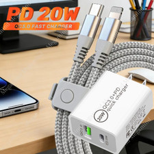 20W Fast Charger Block USB Type C Wall Power Adapter For iPhone 14 13 12 11 XR X