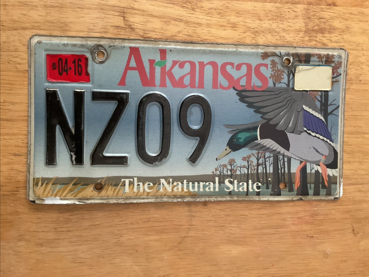 Arkansas Mallard Duck Specialty License Plate Wildlife Hunting