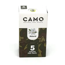 CAMO Natural Leaf Wraps 125 Count Non GMO Vegan Tobacco Free Rolling Paper