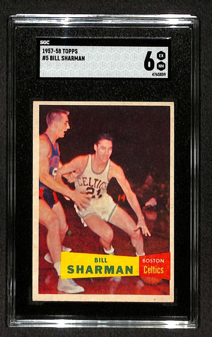 1957 Topps #5 Bill Sharman HOF RC SGC 6 EXMT C106184