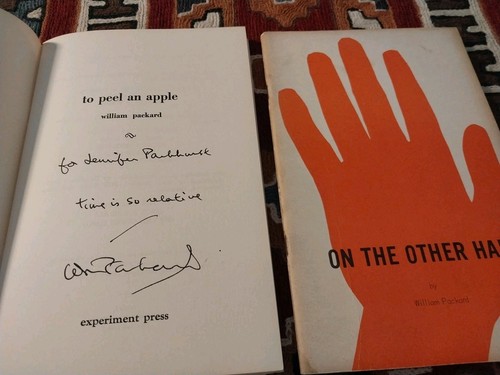 TO PEEL AN APPLE (INSCRIBED) + ON THE OTHER HAND(UNSIGNED), William Packard,GOOD - Picture 2 of 16