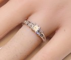 Lab Grown 14k white gold 1.16ct 3 stone princess diamond engagement ring 3.5g 7 — photo 5