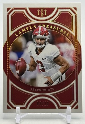 2025 National Treasures Jalen Hurts Campus Treasures CT-JHS /15 Alabama