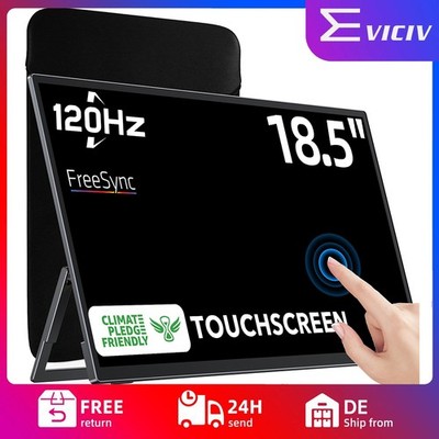 EVICIV 18,5 Zoll Portable Touchscreen 120Hz FHD Monitor w/VESA & 180° Adjustable