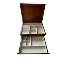 Zara Home Wooden Jewelry Box with Drawers | SOLD OUT | Modern Organizer NWT