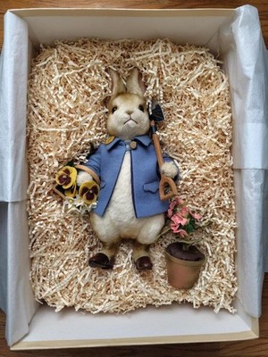R John Wright Peter Rabbit Plush Doll Figure Set LE 2500 with Certificate