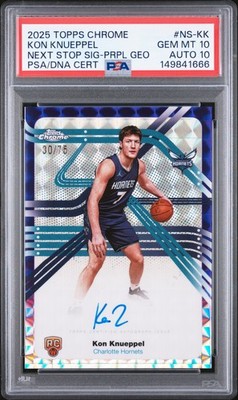 2025 TOPPS CHROME NEXT STOP SIGNATURES #NS-KK KON KNUEPPEL 30/75 PSA 10 AUTO 10