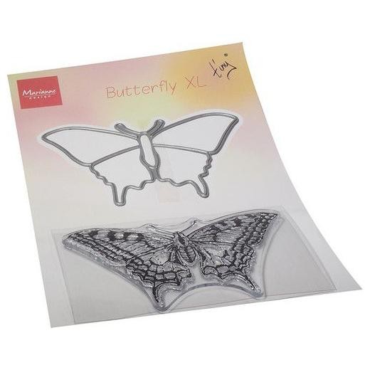 Marianne Design Clear Stamps & Cutting Dies - Tiny's Butterfly XL TC0894