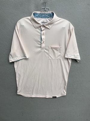 Primo Polo Men's Medium M Performance Blade Collar Pink Stretch Golf