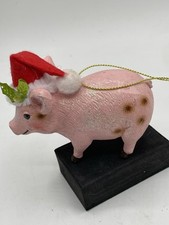 vintage christmas ornament pig. NWOT .