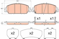 TRW Bremsbelagsatz, Scheibenbremse GDB3615 FüR Honda