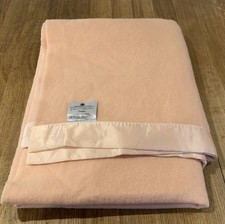 Vintage Early&rsquo;s of Witney Pure New Wool Taynton Peach Blanket 175x230cm VGC