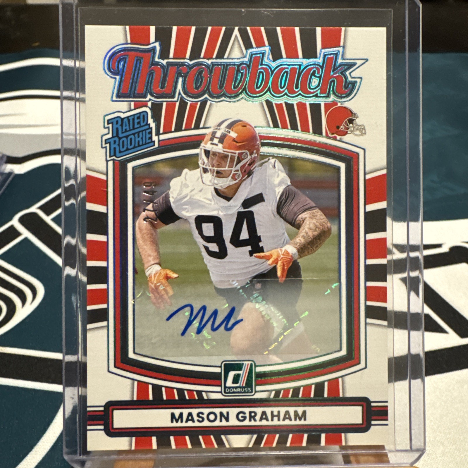2025 Donruss Football Mason Graham Throwback Rated Rookie Autograph #/49