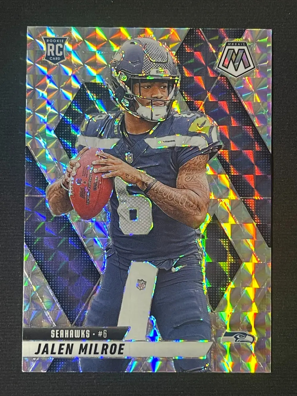 2025 Panini Mosaic Rookie Silver Mosiac #322 Jalen Milroe (RC) Seahawks YT92