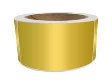 Royal Green 4x2 Metallic Gold Labels Roll 7.5cm x 2.5cm - 250 Pack