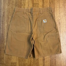 Carhartt Relaxed Fit Brown Ripstop Cargo Work Shorts Size 12 Utility Carpenter