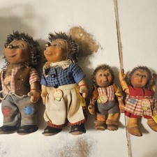 Vintage Steiff Hedgehog Aniamal Family Mecki Micki Macki Mucki 1960s Collectible