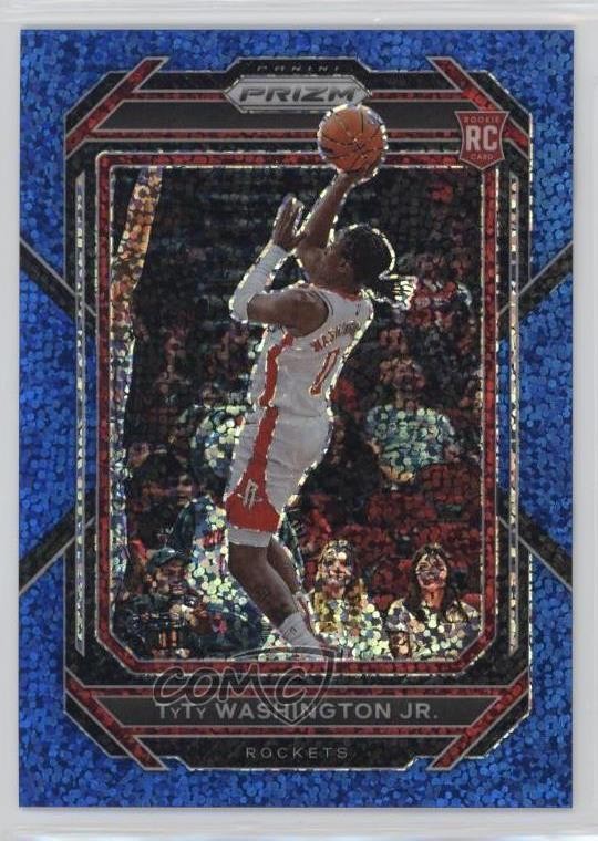 2022-23 Panini Prizm Blue Sparkle Prizm 30/144 TyTy Washington Jr #243 ix8