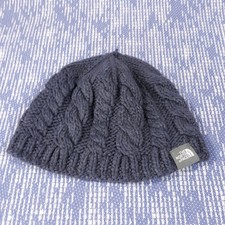 The North Face Wool Alpaca Blend Cable Knit Beanie Winter Hat Womens OS