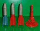 MARX TOM CORBETT / REX MARS VINTAGE ROCKET LAUNCHER & ROCKETS