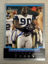 2004 Bowman Rookie Card Marcus Tubbs Signed Auto Rookie Card Seattle Seahawks. rookie card picture