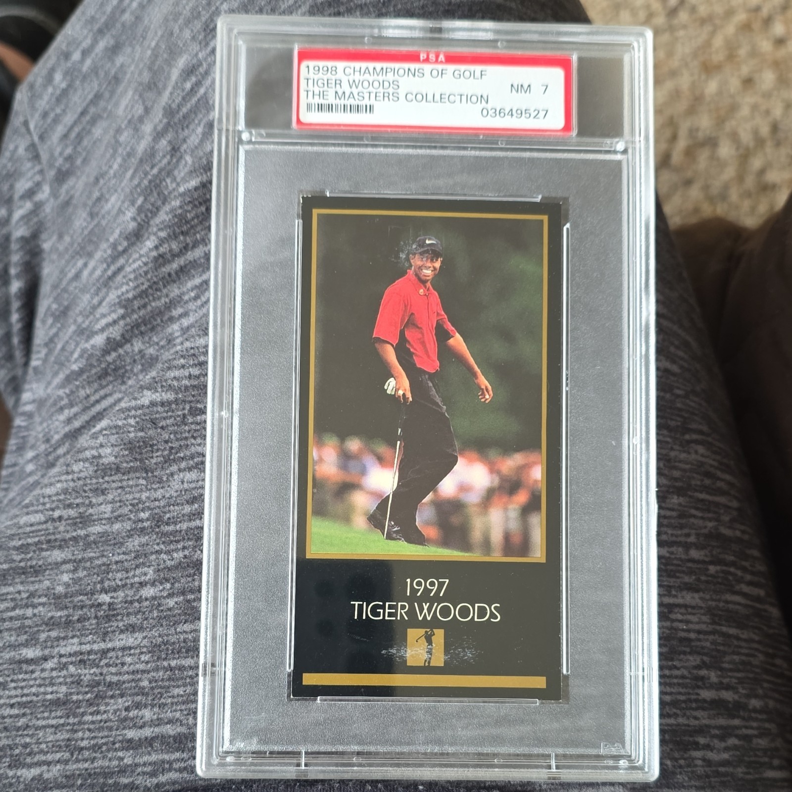 Grand Slam Ventures Champions of Golf Tiger Woods #1997 Rookie Base 1997 PSA 7