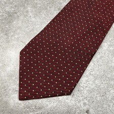 Tommy Hilfiger Silk Tie Mens One Size Red Pol...