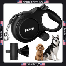 Dog Leash Retractable 26ft for Large Dogs Up to 110 lbs with Poop Bag Holder