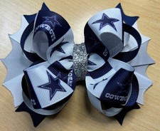 Dallas Cowboys Football Inspired Hair Bow