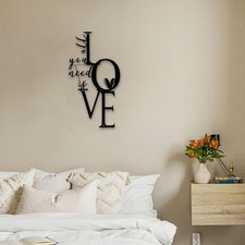 Love Metal Wall Art Decor Wall Hanging for Home Garden Living Room Bedroom