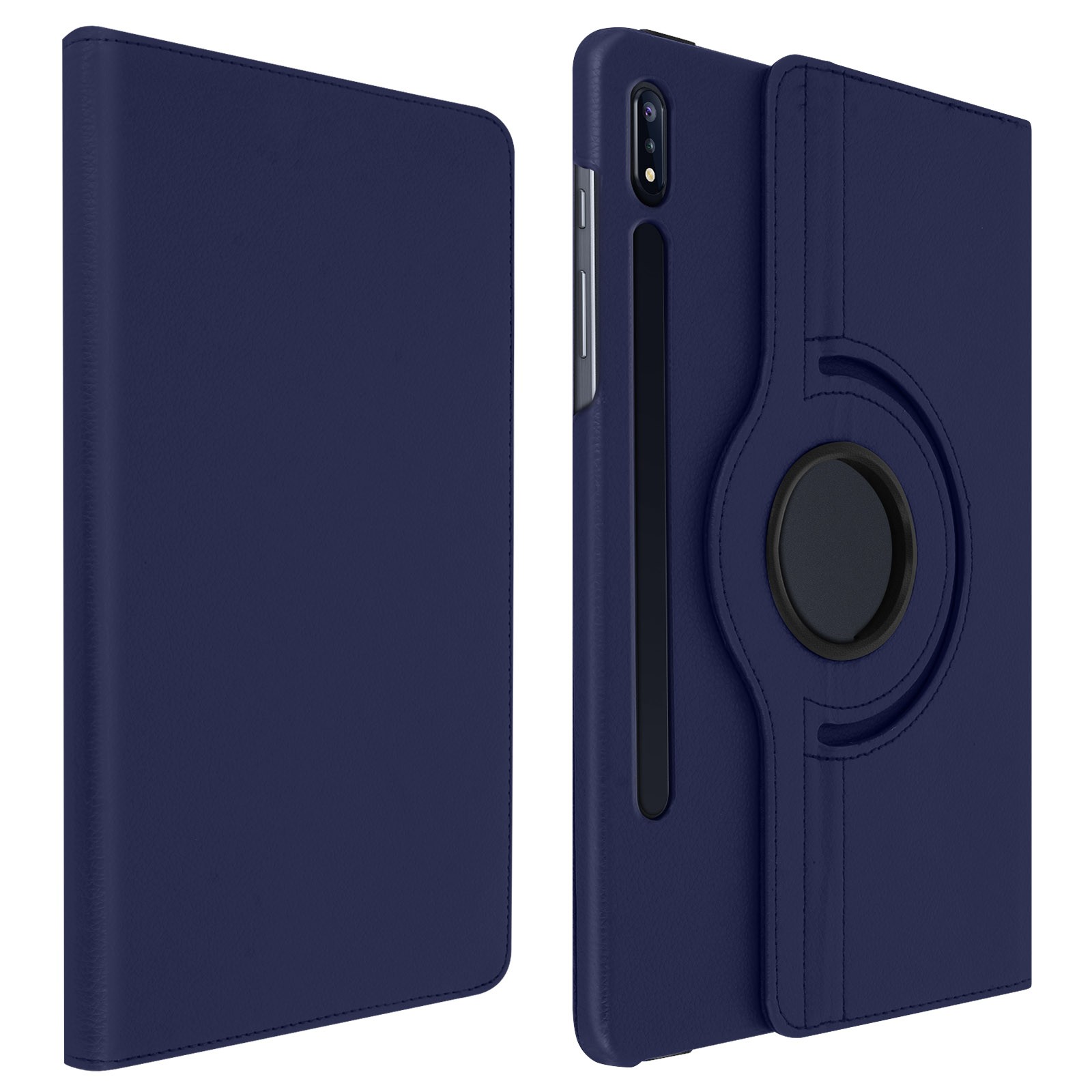 Coque intégrale Galaxy Tab S8 Avizar avec support rotatif 360 bleu nuit pour tablette 11 pouces
