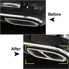 Exhaust Muffler Pipe Tip Tailpipe Cover Trim for Mercedes Benz S Class W222 2018