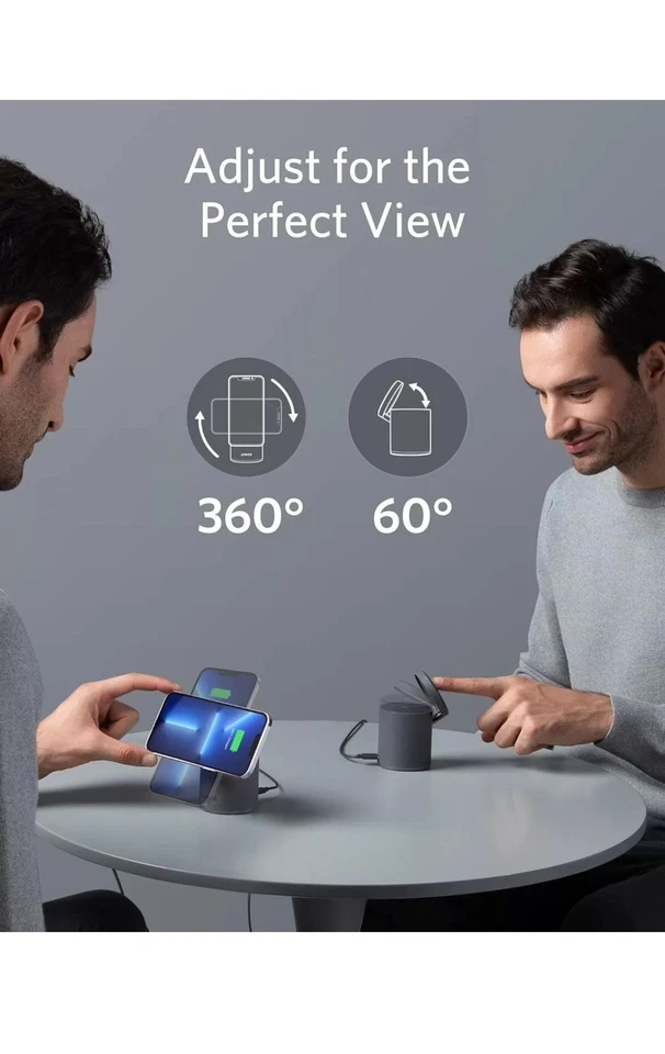 Anker Magnetic Wireless Charger, 623 MagGo 2-in-1 Charging Station with 20W USB- - Image 4 of 4