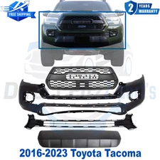 Front Bumper Cover Primed & Grille Assembly Kit For 2016-2023 Toyota Tacoma