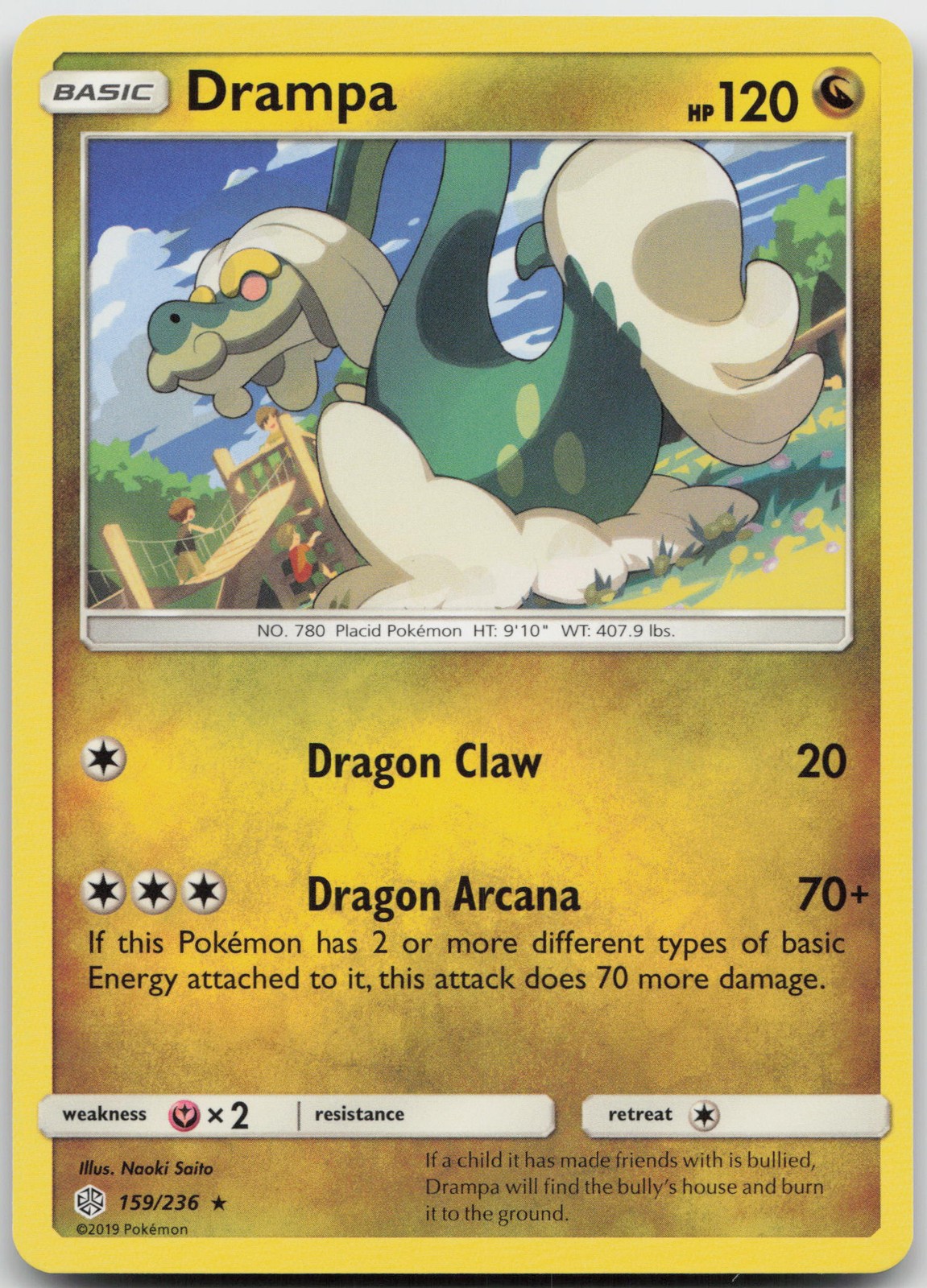 Drampa Rare SM - Cosmic Eclipse 159/236 LP