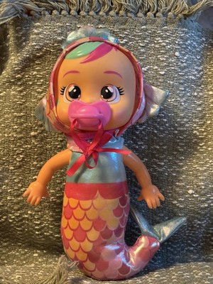 IMC Cry Babies Tiny Cuddles Mermaid Melody Doll w/Pacifier - 10''tall EUC