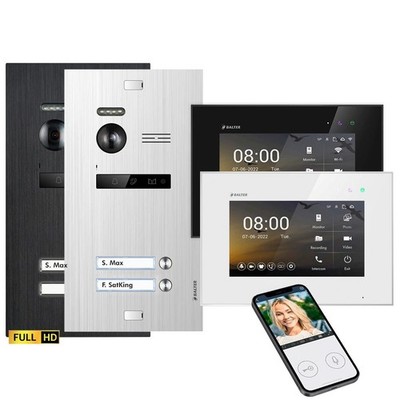 BALTER EVO HD Video Türsprechanlage Set 7'' Monitor 2 Familienhaus App Steuerung