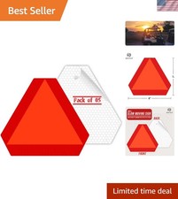 Versatile Diamond Reflective Slow Moving Vehicle Signs - 5 Pack, 7x8 Inches Each