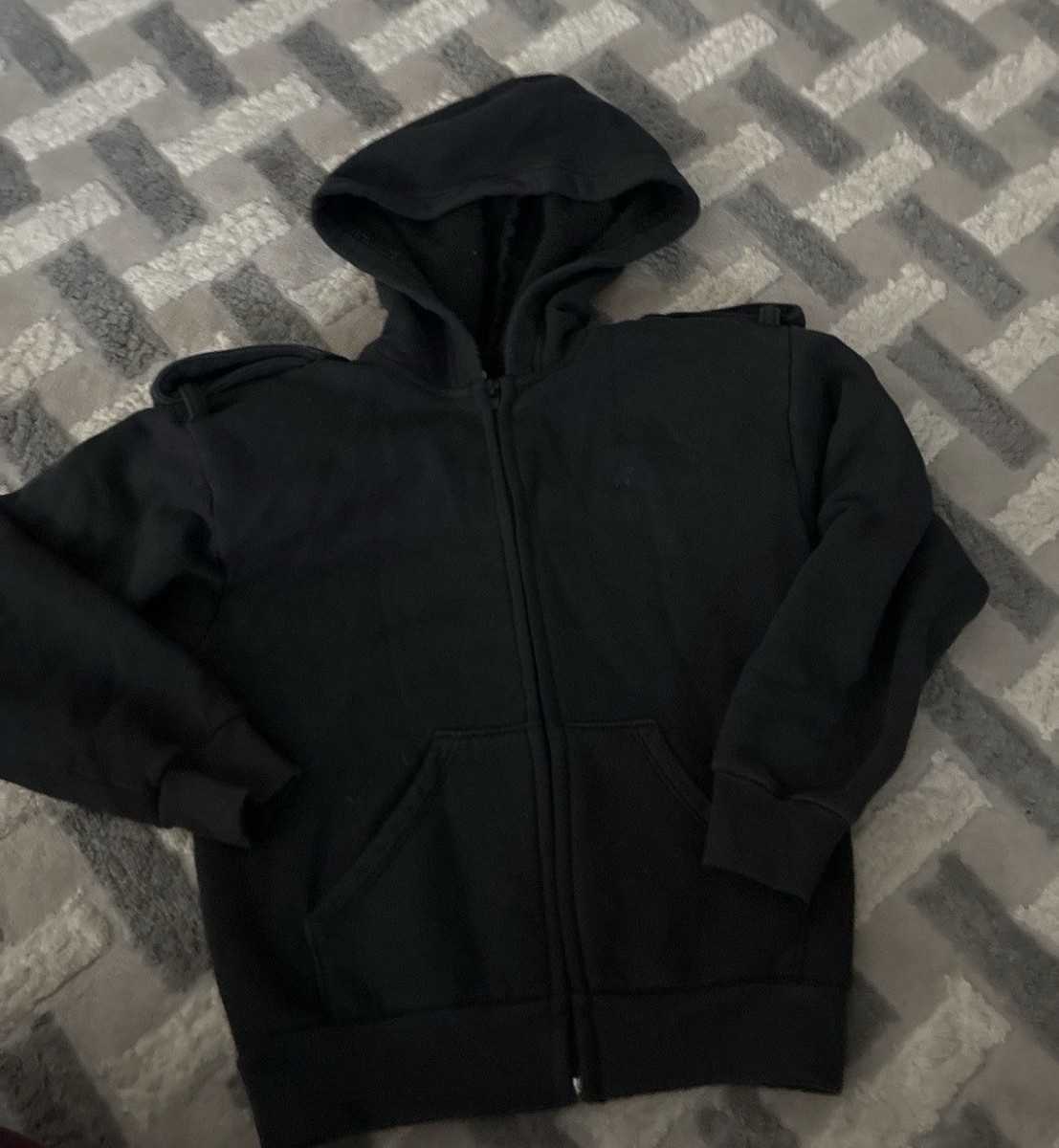 Greg Ross Shrunken Shoulder Pad Hoodie | eBay