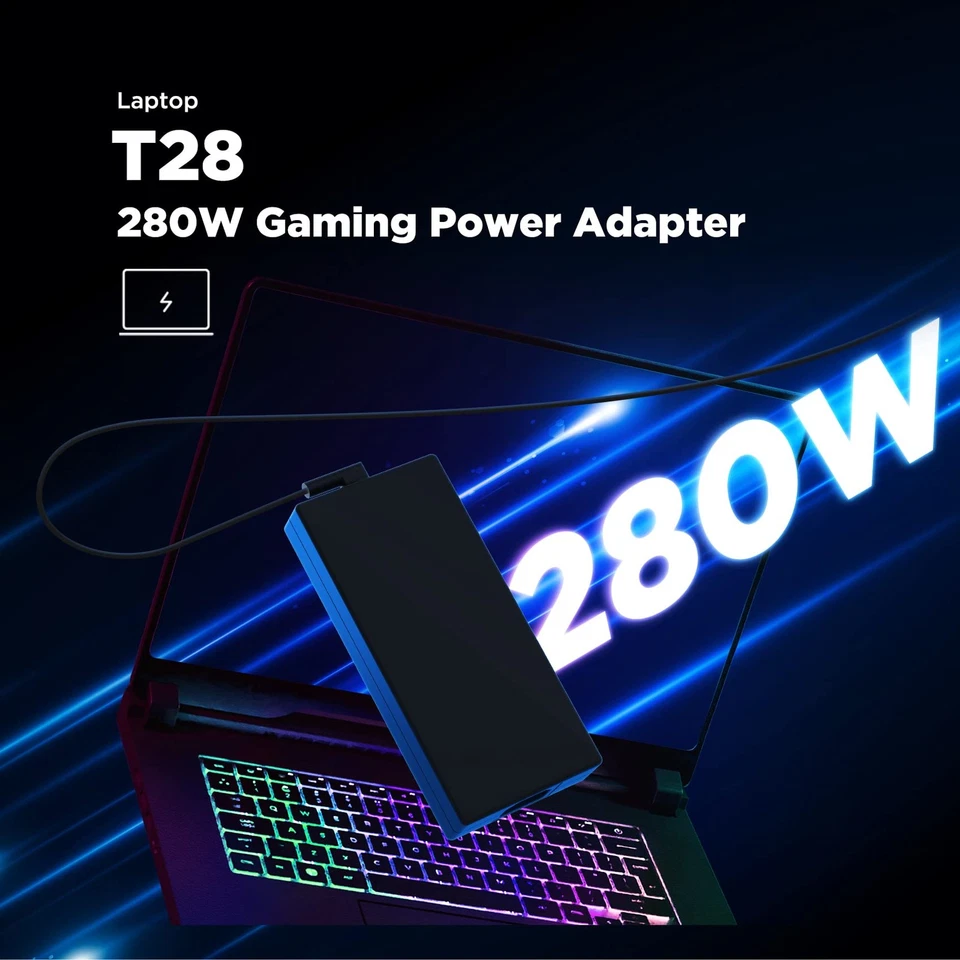 Cargador Universal para Portátil Gaming T28 280W 19.5V 14.36A Adaptador de Corriente para Acer,... Foto 2 de 4