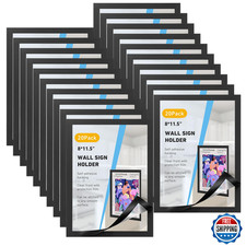 FACULX 20 Pieces Sign Holder 8 x 11.5inches Self-Door Window Document Reusable F