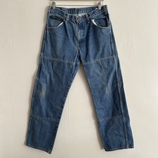 Men  s Dickies Denim Double Knee Pants Size 32x30 Worn Faded Blue Work