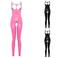 Women Catsuit Lingerie Bodysuit Teddy Jumpsuit Open Chest Hollow Out Babydoll
