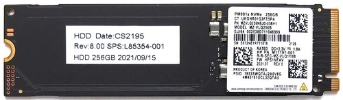 Samsung 256GB M.2 2280 PCIe Gen3x4 NVMe PM991a  SSD Laptop MZVLQ256HBJD-00BH1