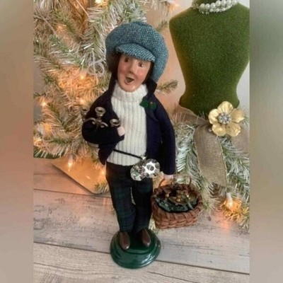 Retired Signed Byers  Choice Caroler Candlestick Maker 1998