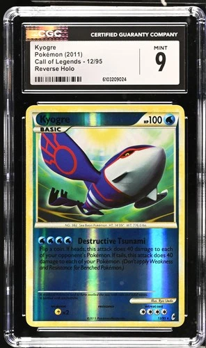 CGC 9 Kyogre 12/95 Reverse Holo Call of Legends Pokémon Card