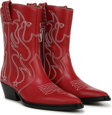 Franco Sarto Women's L-Bianca Mid Shaft Western Boot NW/OB
